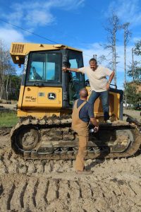 Hard Landscaping Starts With Big Equpment To Shap Your Land To Get Proper Water Shed